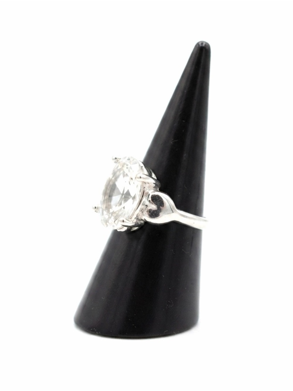 New Silver Maximalist 3.3ct White Sapphire Lux Statement Cocktail Ring